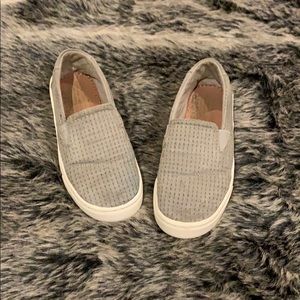 Toms Shoes - gray suede size Y12